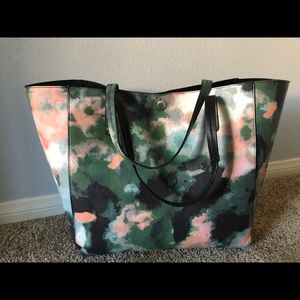 Reversible Large Watercolor Tote